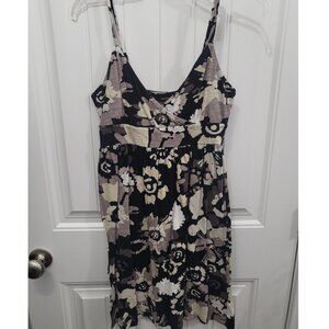 Old Navy 100% cotton black & white spaghetti strap V Neck dress (S)